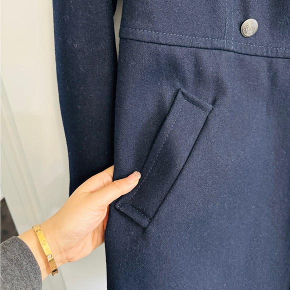 Tommy Double Button Wool Coat - Navy XS - Picture 7 of 11